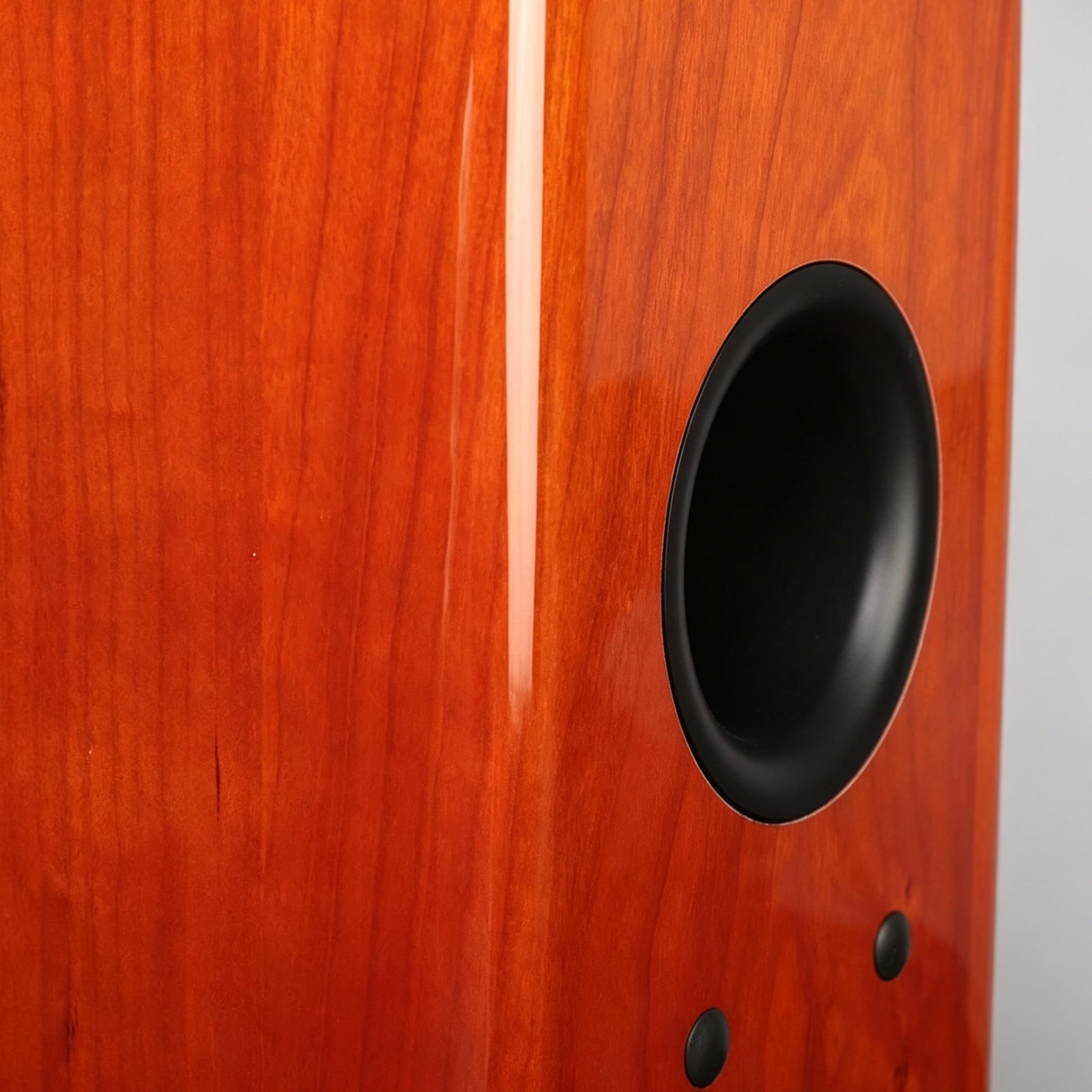 Aperion V8B Bookshelf Speaker Gloss Cherry Rear Port