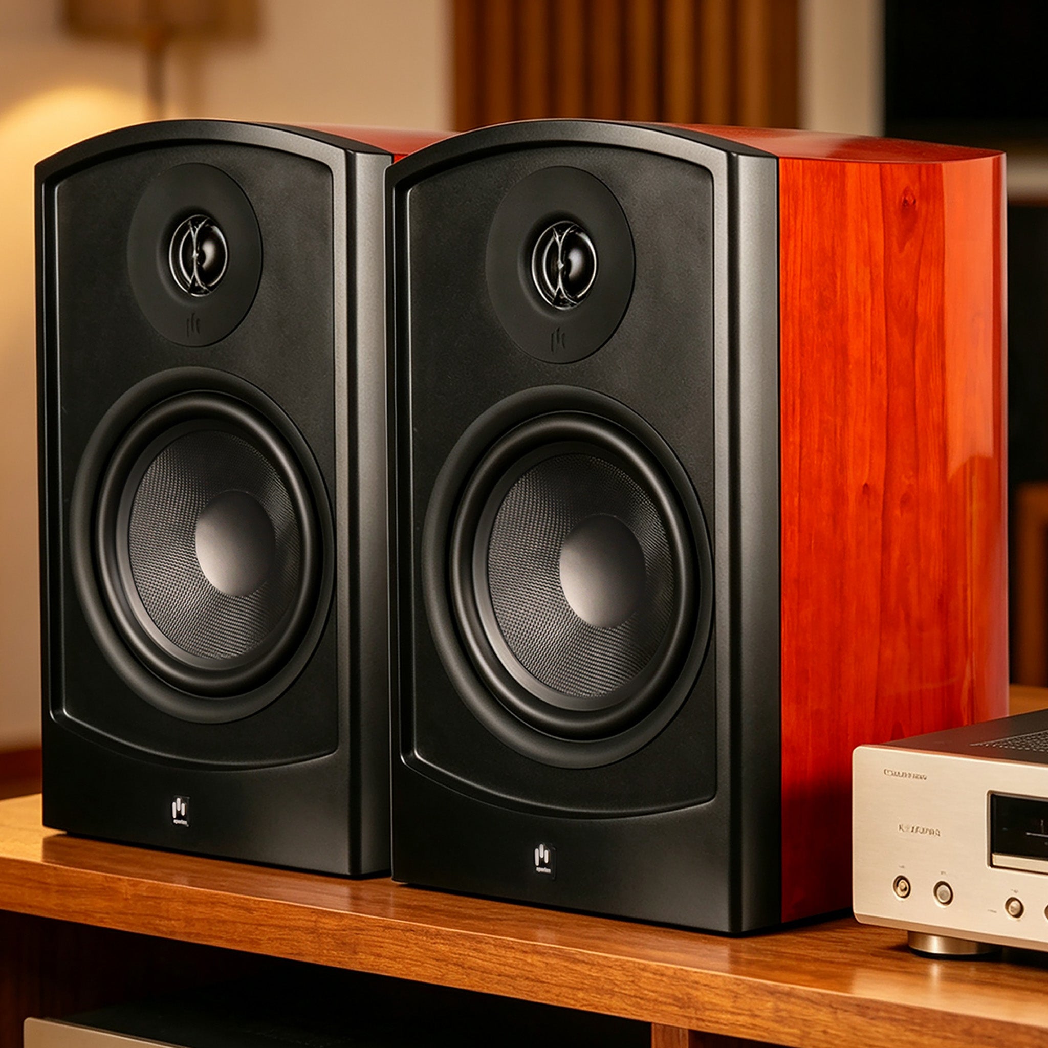 Aperion Audio Verus III Concert V8B 2-Way 8" Bookshelf Speaker Pair Gloss Cherry