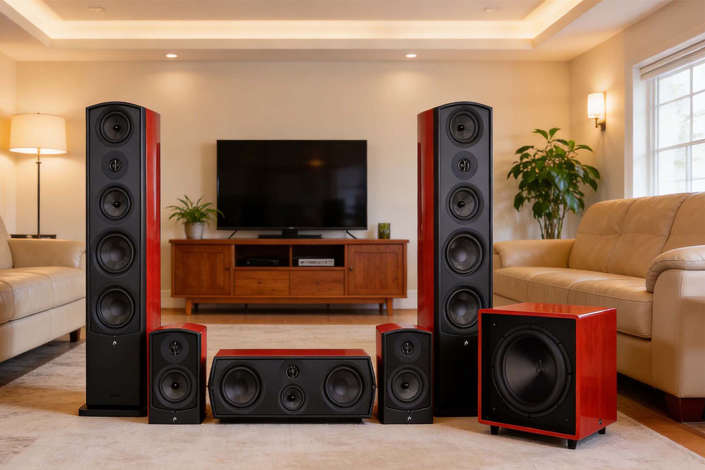Aperion Audio Verus III Home Theater System Gloss Cherry