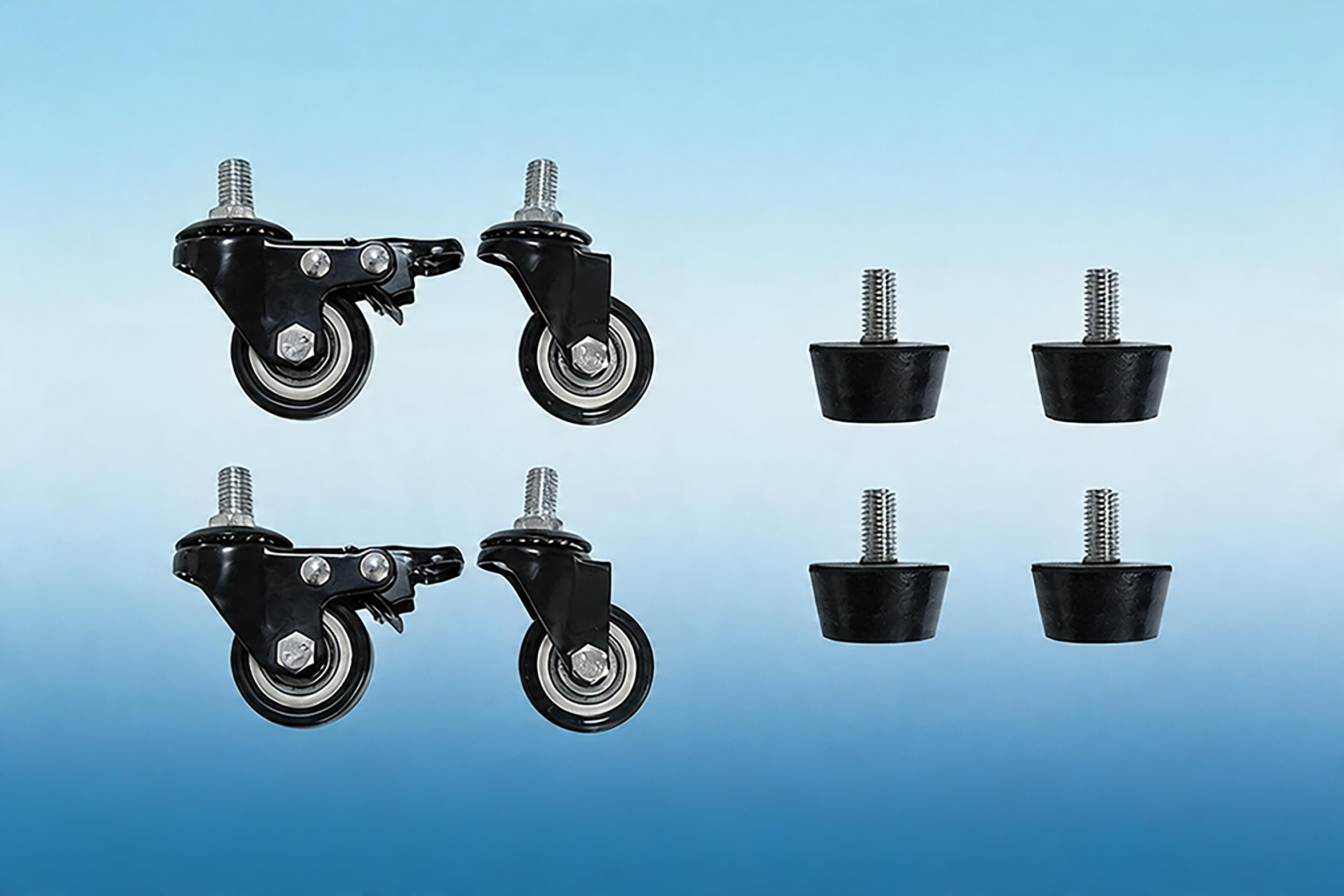 Wheels and Silicone Feet
