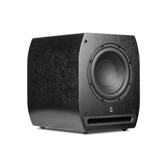 aperion audio daedalus ds8 powered subwoofer front left facing.