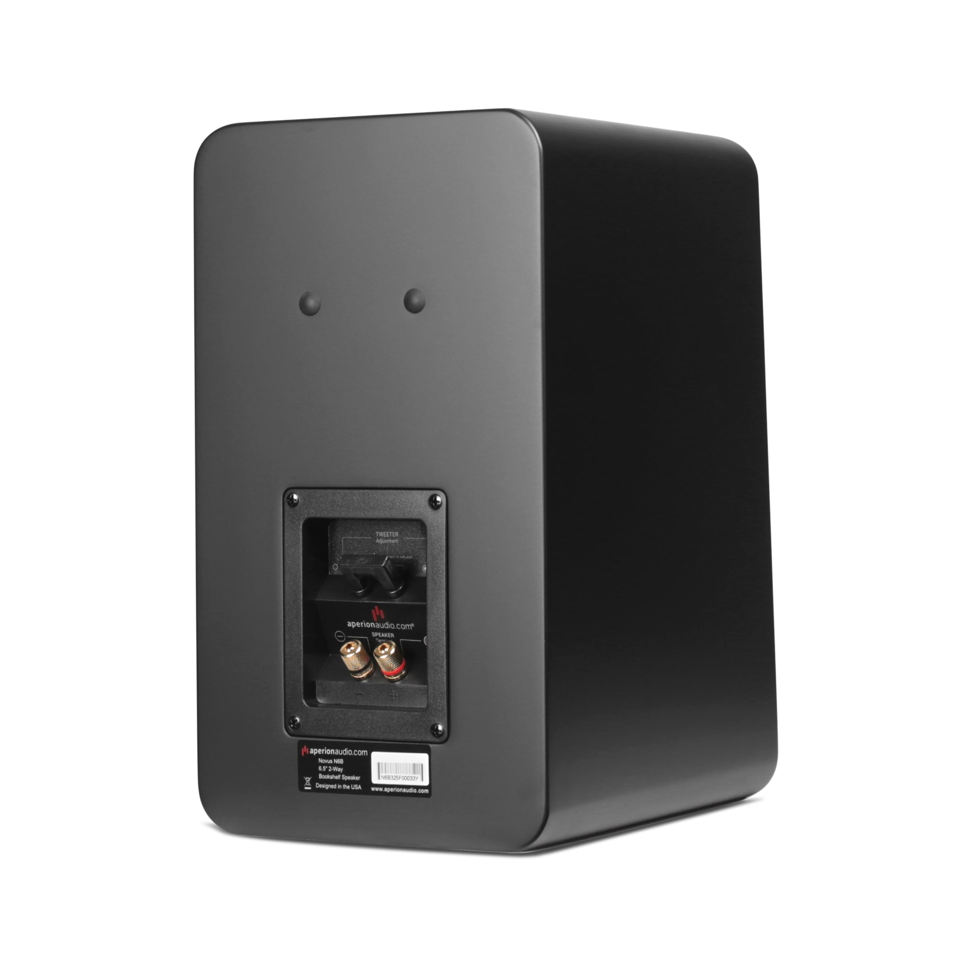 Aperion Audio Novus N6B 2-Way 6.5" Bookshelf Speaker Stealth Black Rear Right
