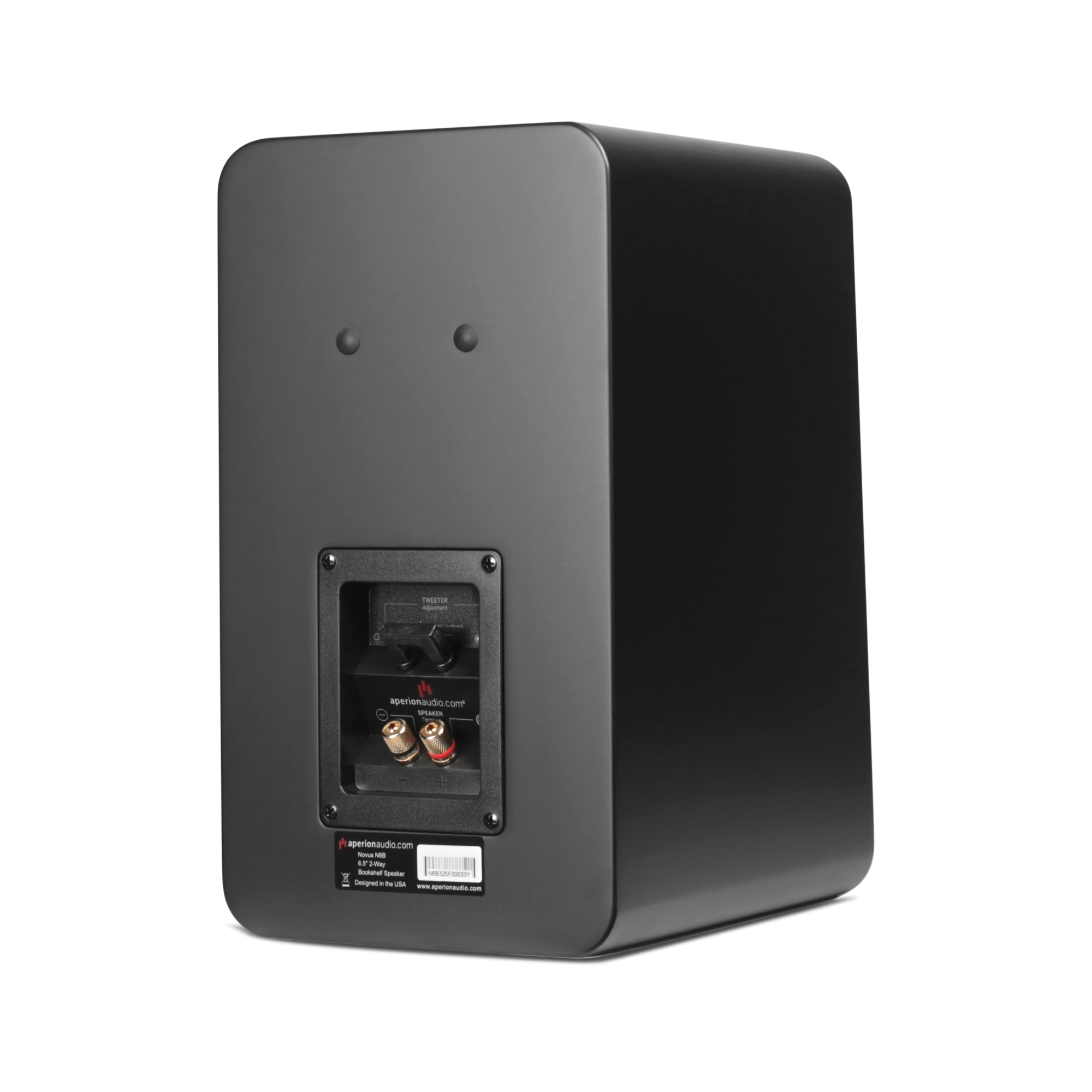 Aperion Audio Novus N6B 2-Way 6.5" Bookshelf Speaker Stealth Black Rear Right