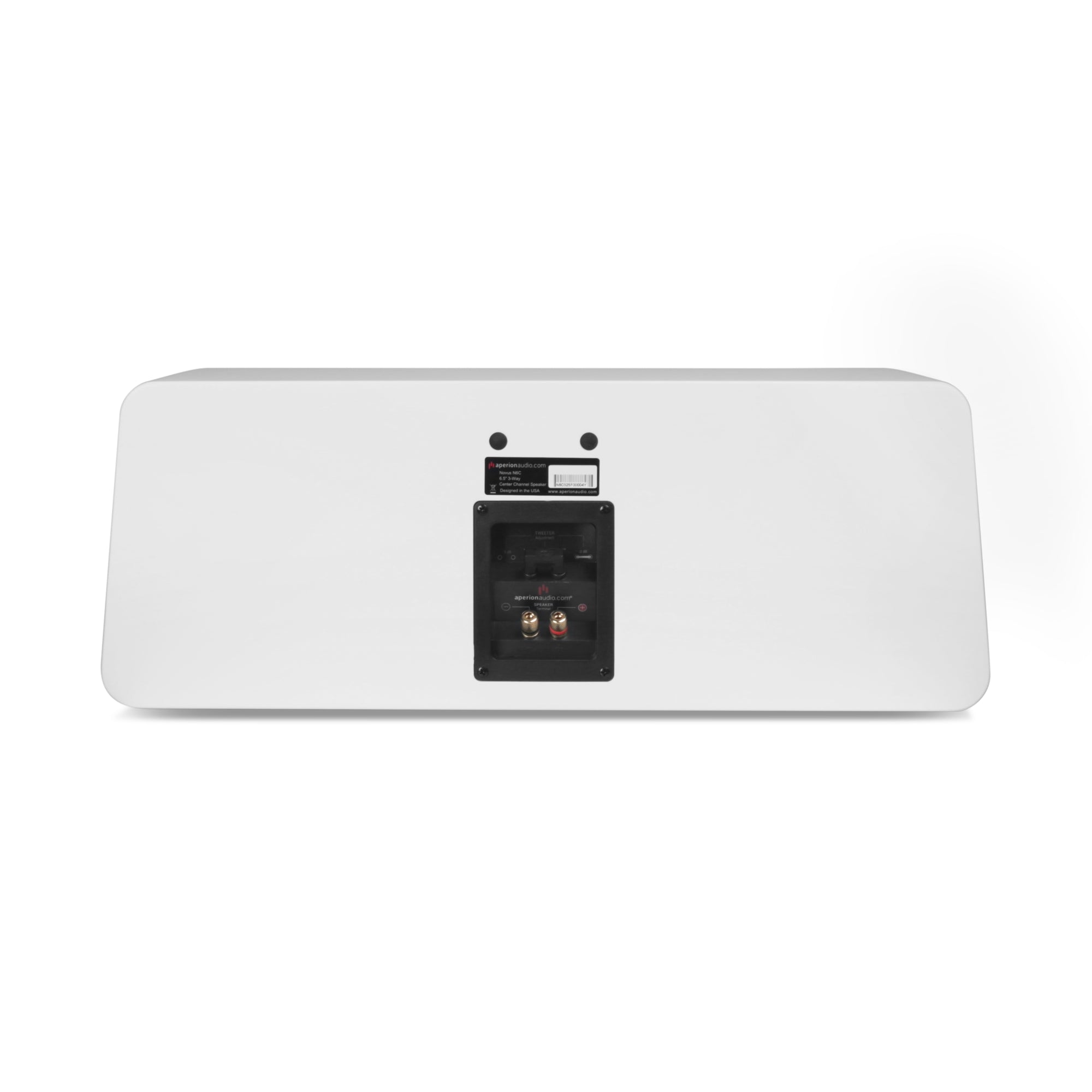 Aperion Audio Novus N6C 3-Way 6.5" Center Channel Speaker Pure White Back Side View