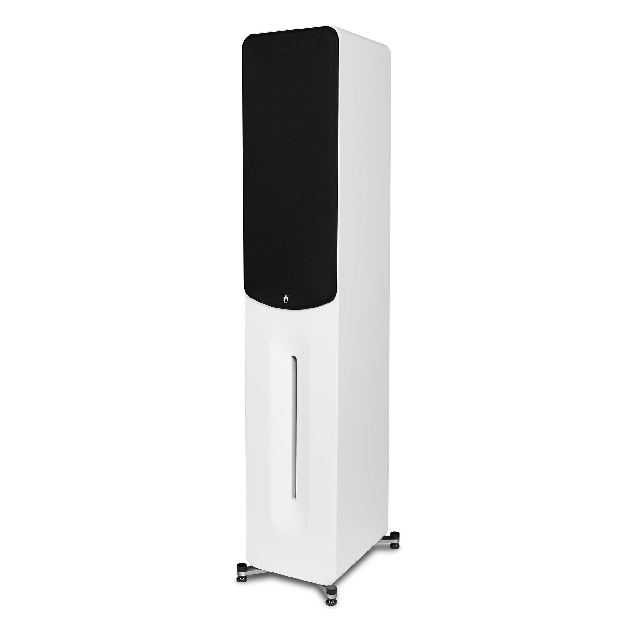 aperion-audio-novus-n6t-tower-white-left-front-grille-on