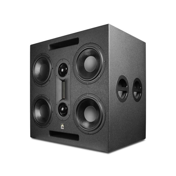 Aperion Theatrus T107 &mdash; вид спереди под углом (гриль снят)