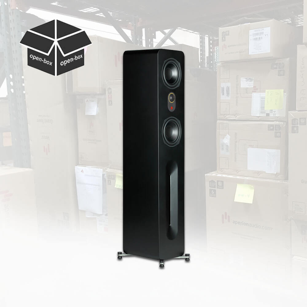 Open Box(40% off) | Novus 5.25" N5T 2-Way Tower Floorstanding Speaker Single | Stealth Black | Save 279.6$ - Aperion Audio