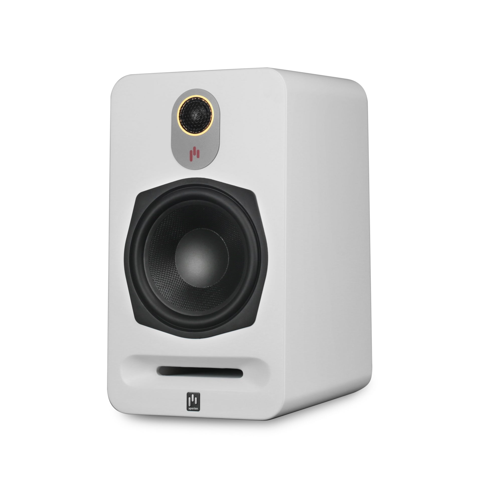 Aperion Audio Novus N6B 2-Way 6.5" Bookshelf Speaker Pure White Front Right Side