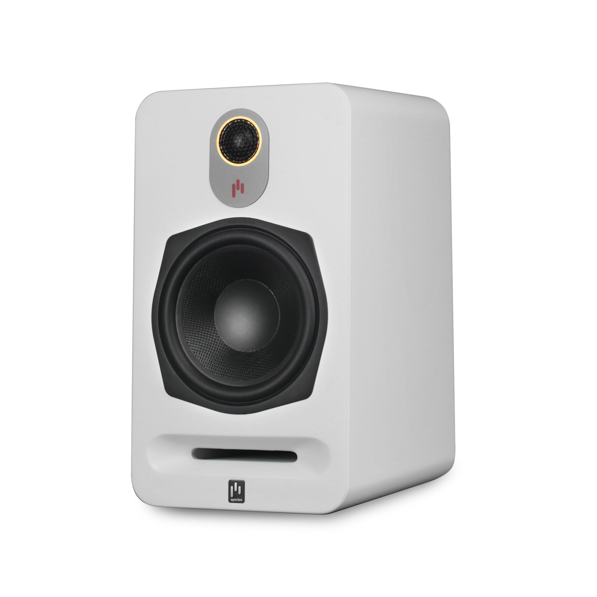 Aperion Audio Novus N6B 2-Way 6.5" Bookshelf Speaker Pure White Front Right Side
