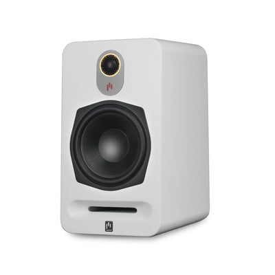 Aperion Audio Novus N6B 2-Way 6.5" Bookshelf Speaker Pure White Front Right Side
