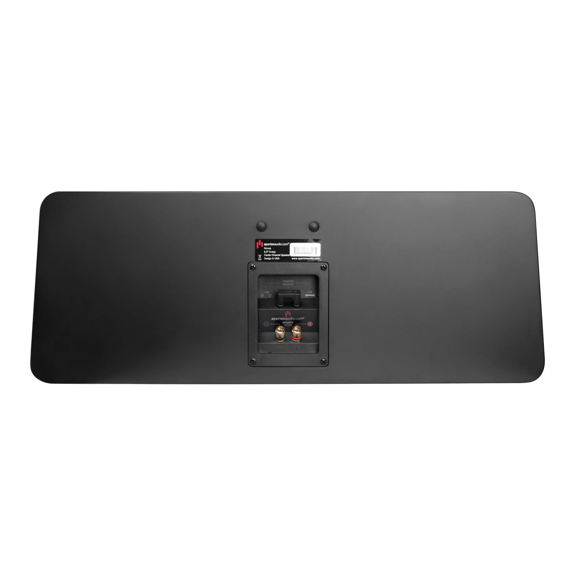 Aperion Audio Novus N6C 3-Way 6.5" Center Channel Speaker Stealth Black Back Side View