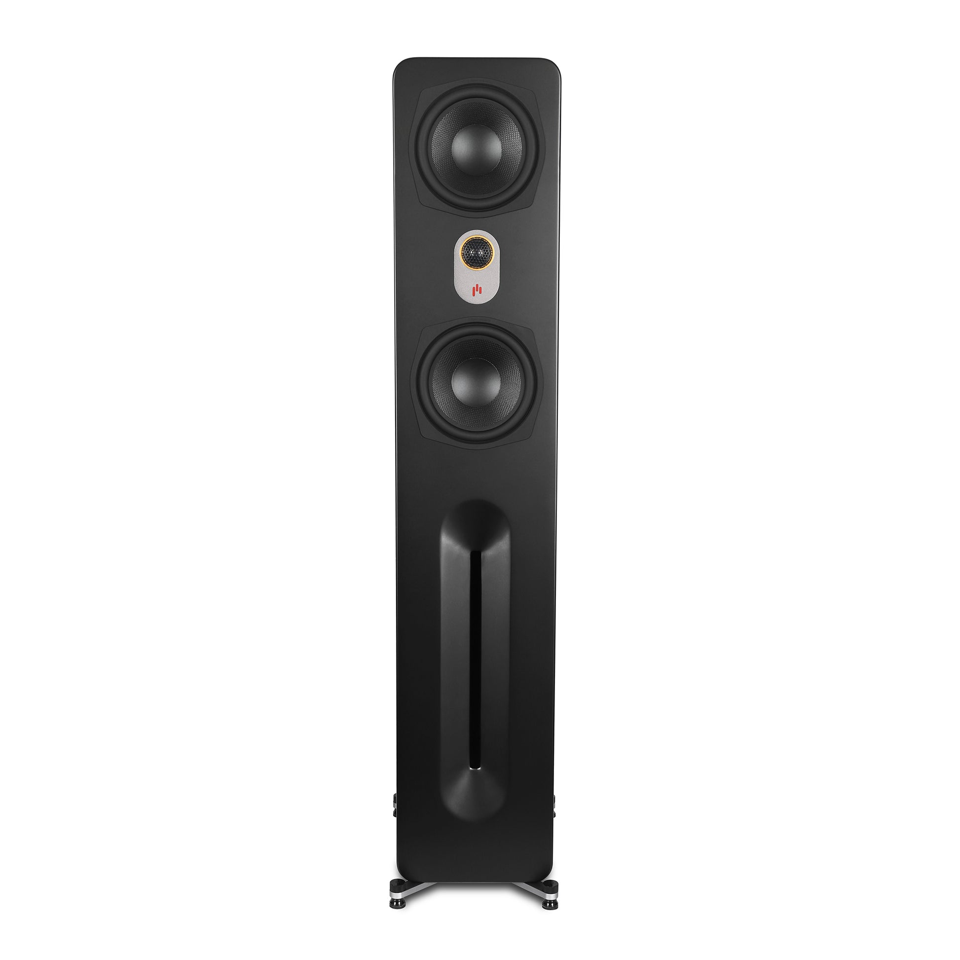 aperion-novus-n6t-tower-speaker-stealth-black-front-side