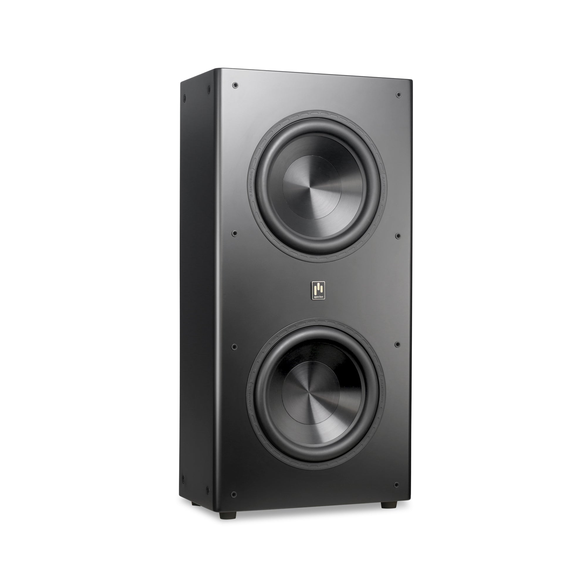 aperion b212s slim active subwoofer right front 
