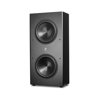 aperion b212s slim active subwoofer left front 
