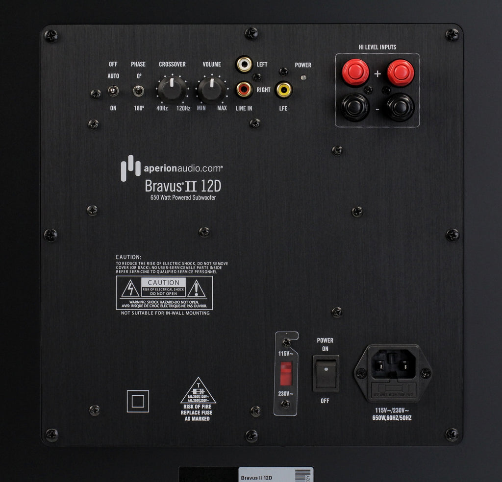 Open Box ~ Bravus II 12D Powered Subwoofer - Stealth Black - Aperion Audio
