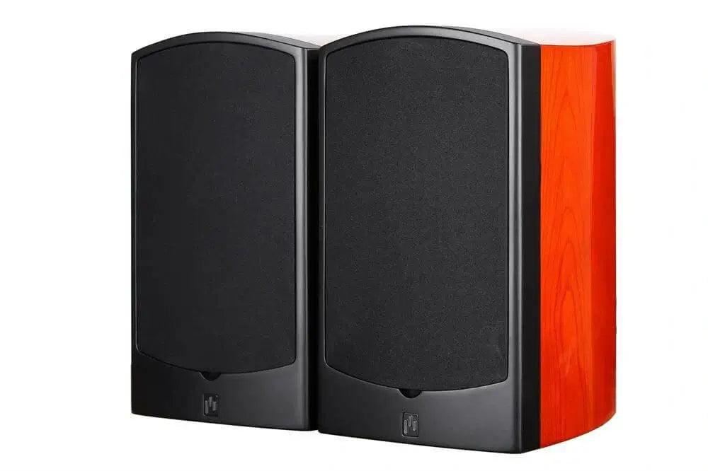 Aperion-Verus-V5B-2Way-5.25"-Bookshelf-Speaker-Glosscherry-Front-With-Grille-aperionaudio