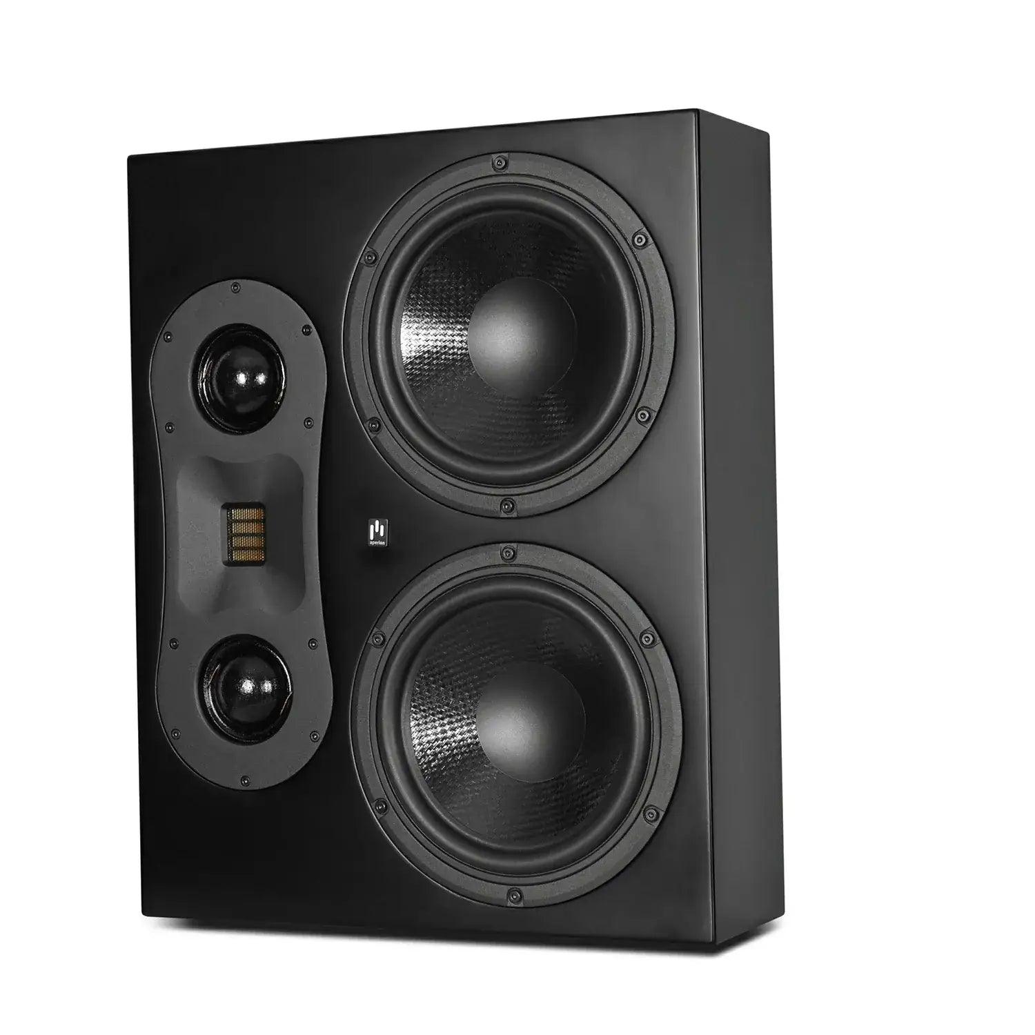 Theatrus T80S 3-Way Dual 8" Slim Cinema/Studio Monitor On-Wall Speaker - Aperion Audio