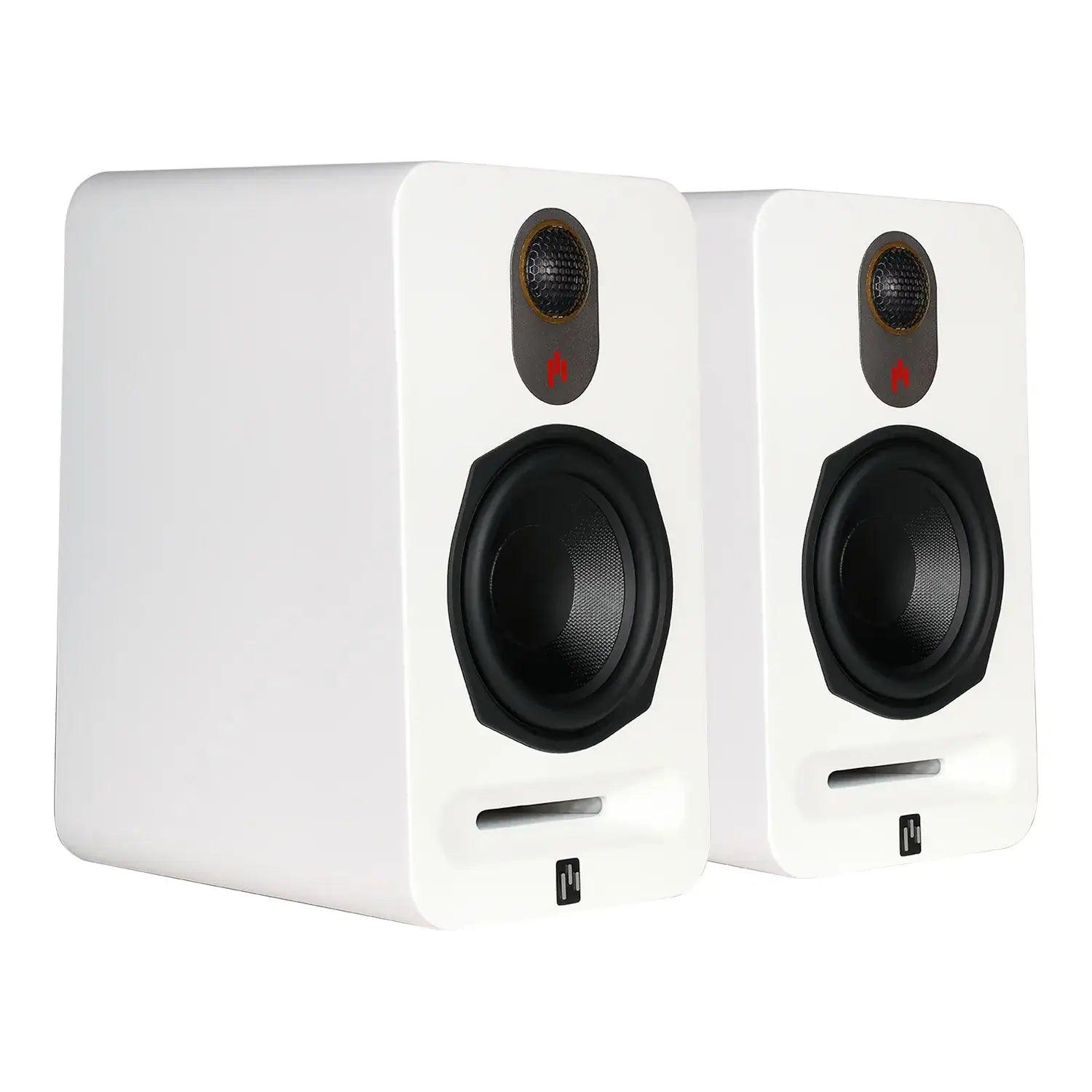 Aperion-Novus-N5B-2Way-5.25"-Bookshelf-Speaker-White-Pair-Grille-Off-aperionaudio