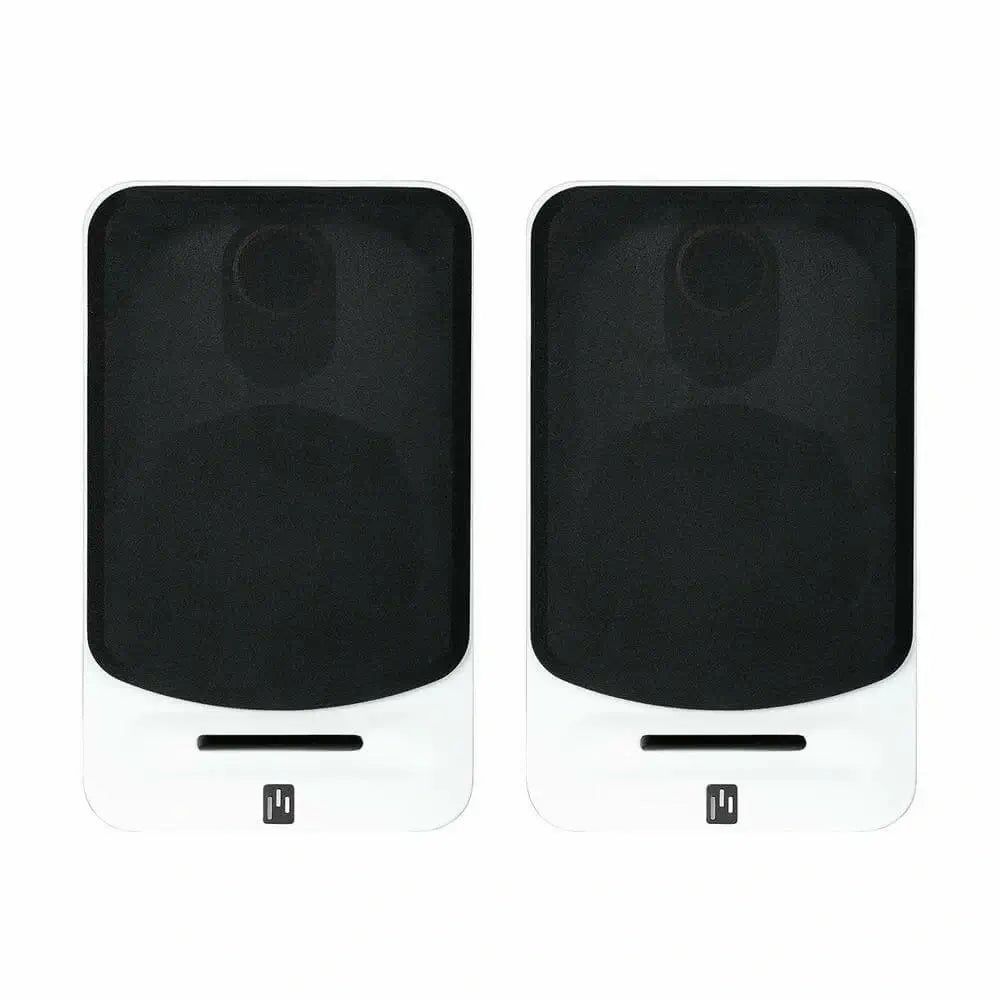 Aperion-Novus-N5B-2Way-5.25"-Bookshelf-Speaker-White-Front-Grille-On-aperionaudio