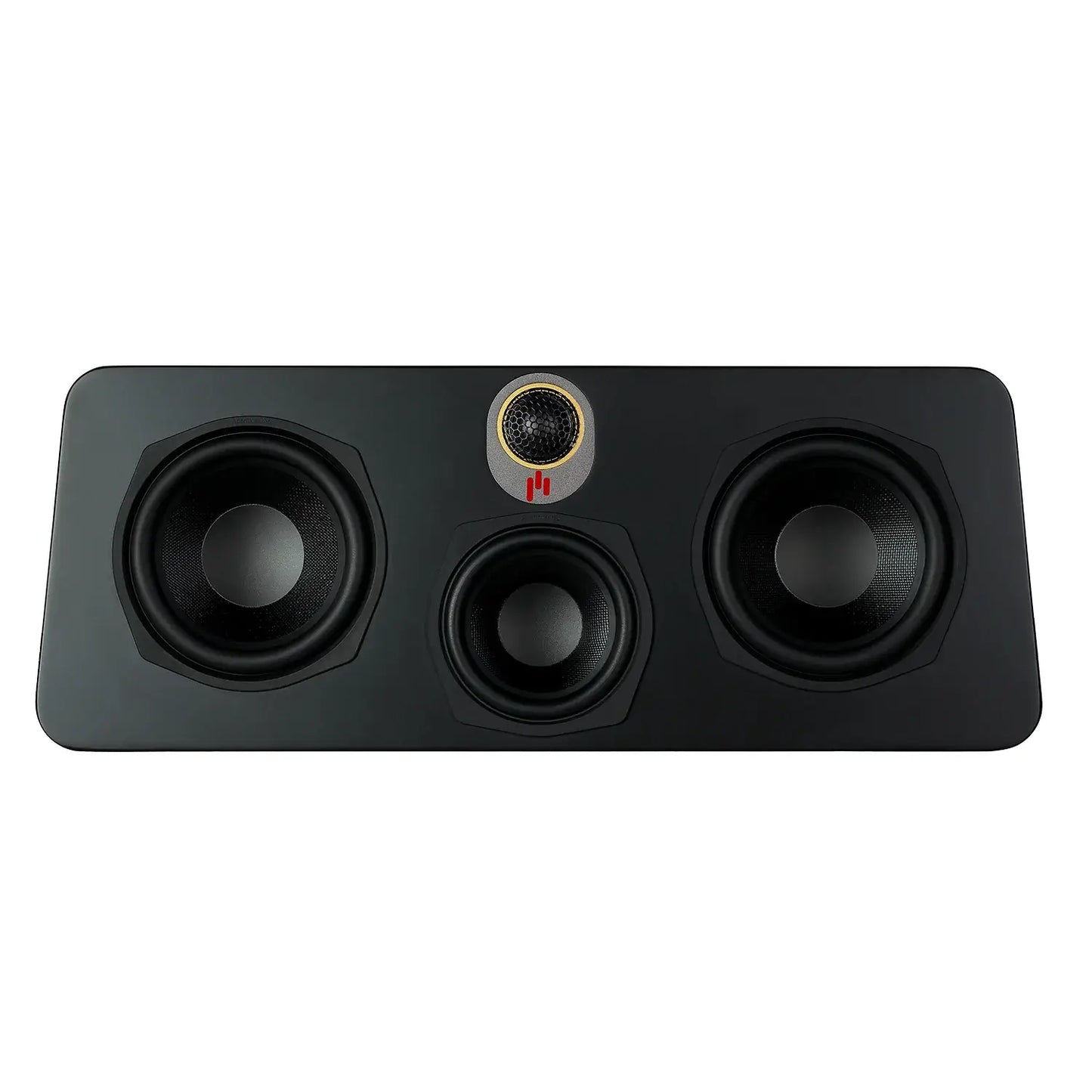 Aperion-Novus-N5C-3Way-Dual-5.25"-Center-Speaker-StealthBlack-Front-Withno-Grille-aperionaudio