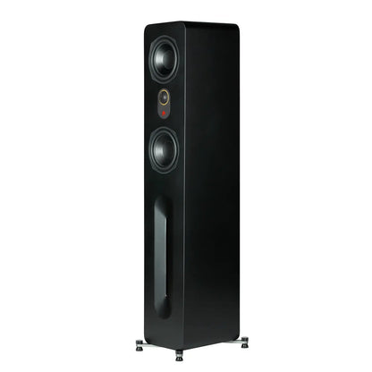 Aperion-Novus-N5T-2Way-Dual-5.25"-Floorstanding-Tower-Speaker-StealthBlack-Side-aperionaudio