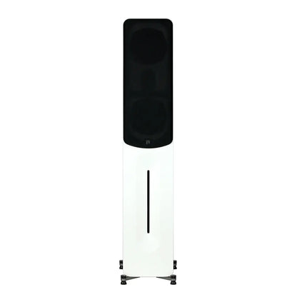 Aperion-Novus-N5T-2Way-Dual-5.25"-Floorstanding-Tower-Speaker-White-Front-With-Grille-aperionaudio