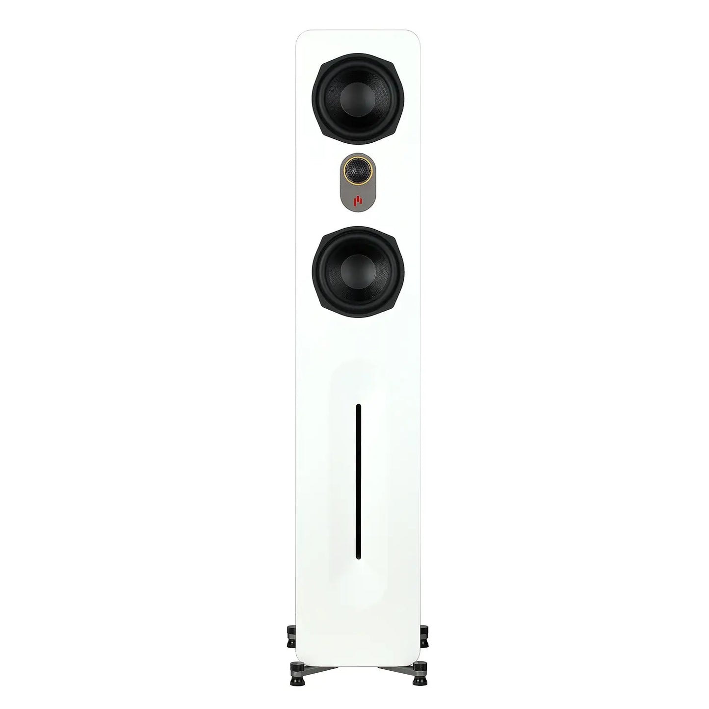 Aperion-Novus-N5T-2Way-Dual-5.25"-Floorstanding-Tower-Speaker-Front-Side-White-aperionaudio