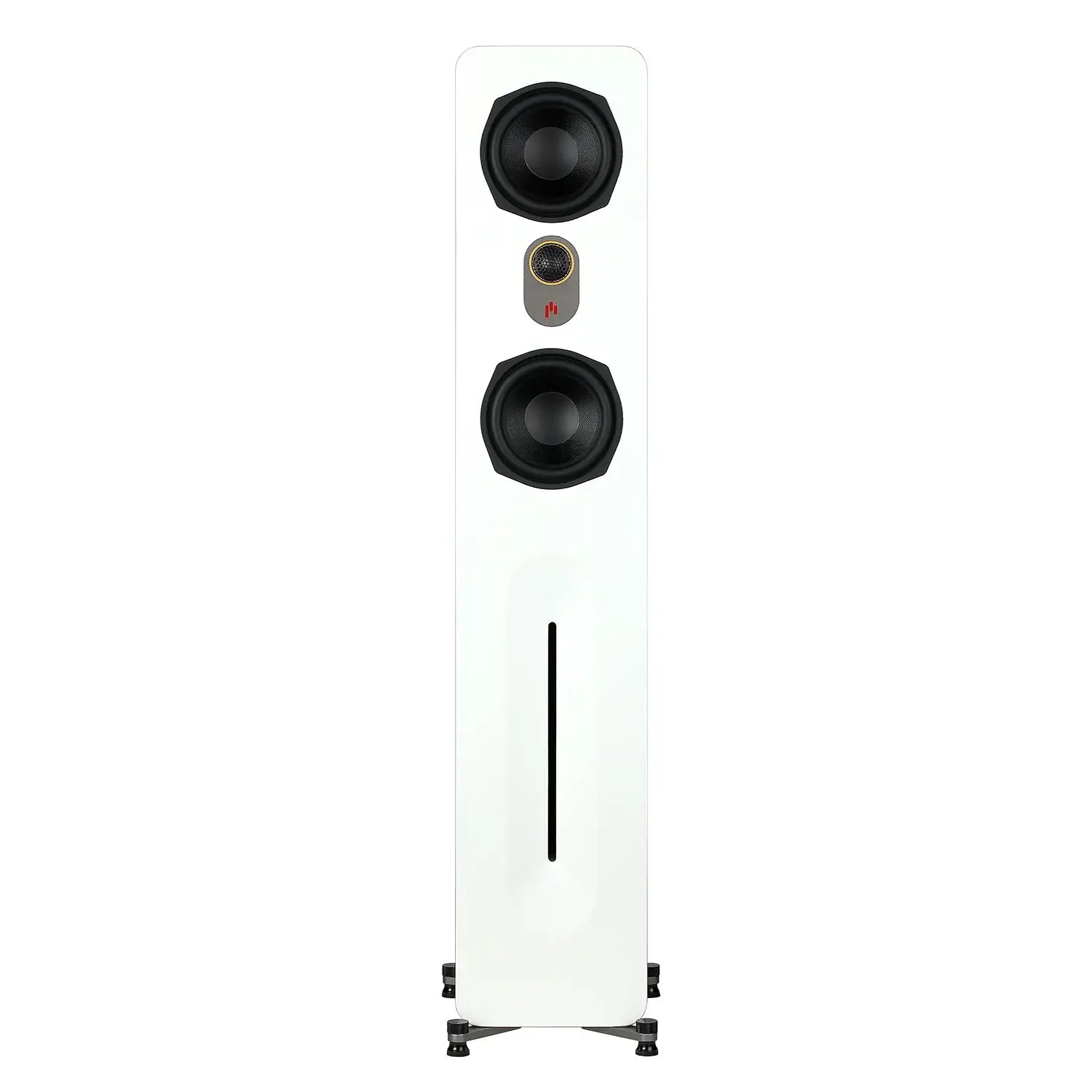 Aperion-Novus-N5T-2Way-Dual-5.25"-Floorstanding-Tower-Speaker-Front-Side-White-aperionaudio