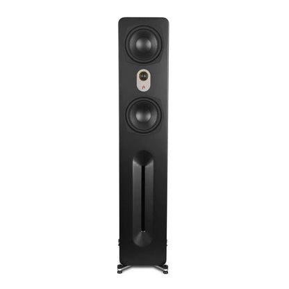 Aperion-Novus-N6T-Dual-6.5"-2-Way-Floorstanding-Tower-Speaker-StealthBlack-Front-Side-aperionaudio