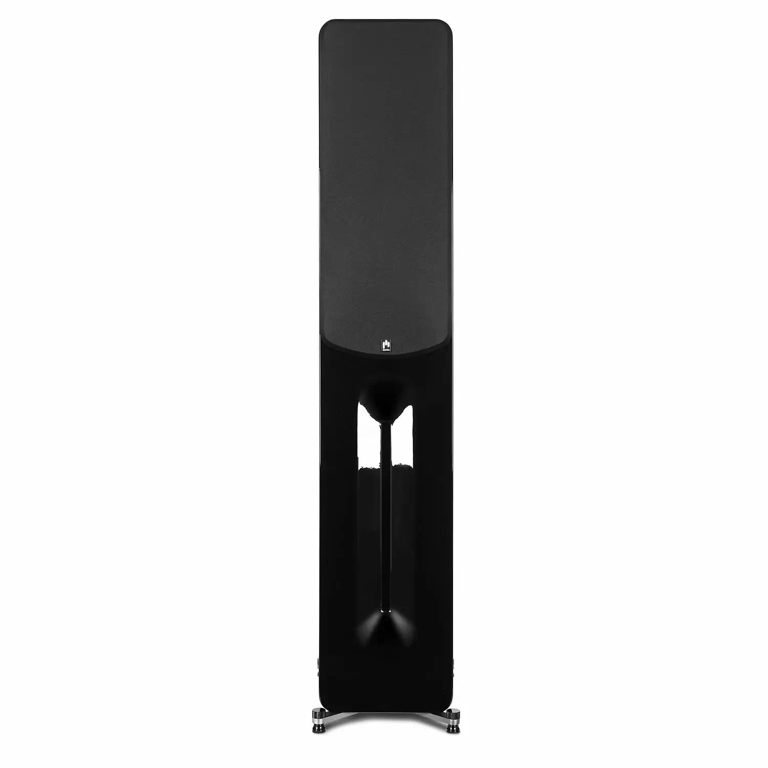 Aperion-Novus-N6T-Dual-6.5"-2-Way-Floorstanding-Tower-Speaker-GlossBlack-Front-Grille-On-aperionaudio
