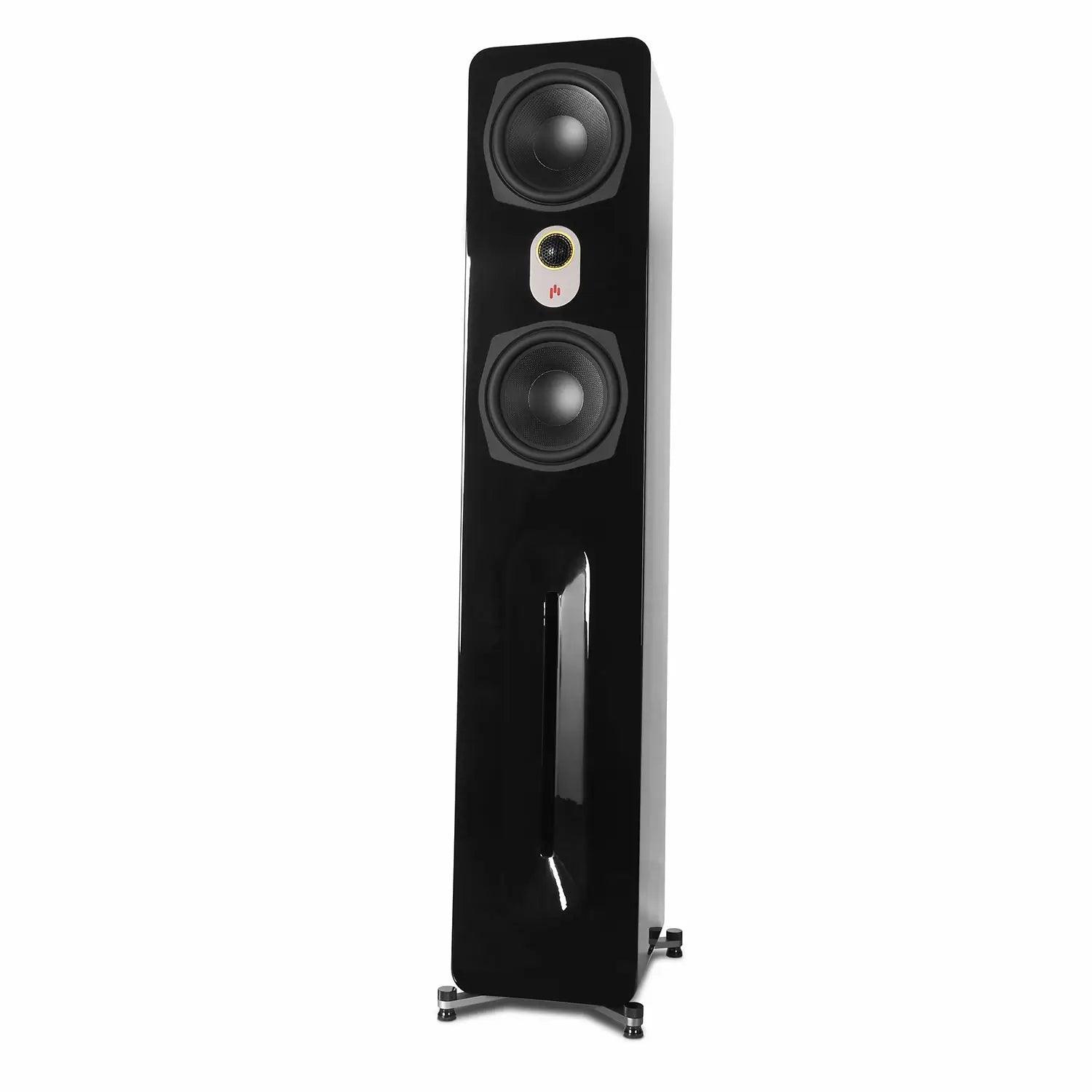 aperion-novus-n6t-tower-speaker-gloss-black-side-front-view