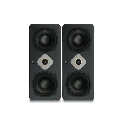 Aperion Audio Novus N6SC Slim LCR 6.5" On-Wall & Surround Speaker Stealth Black Pair