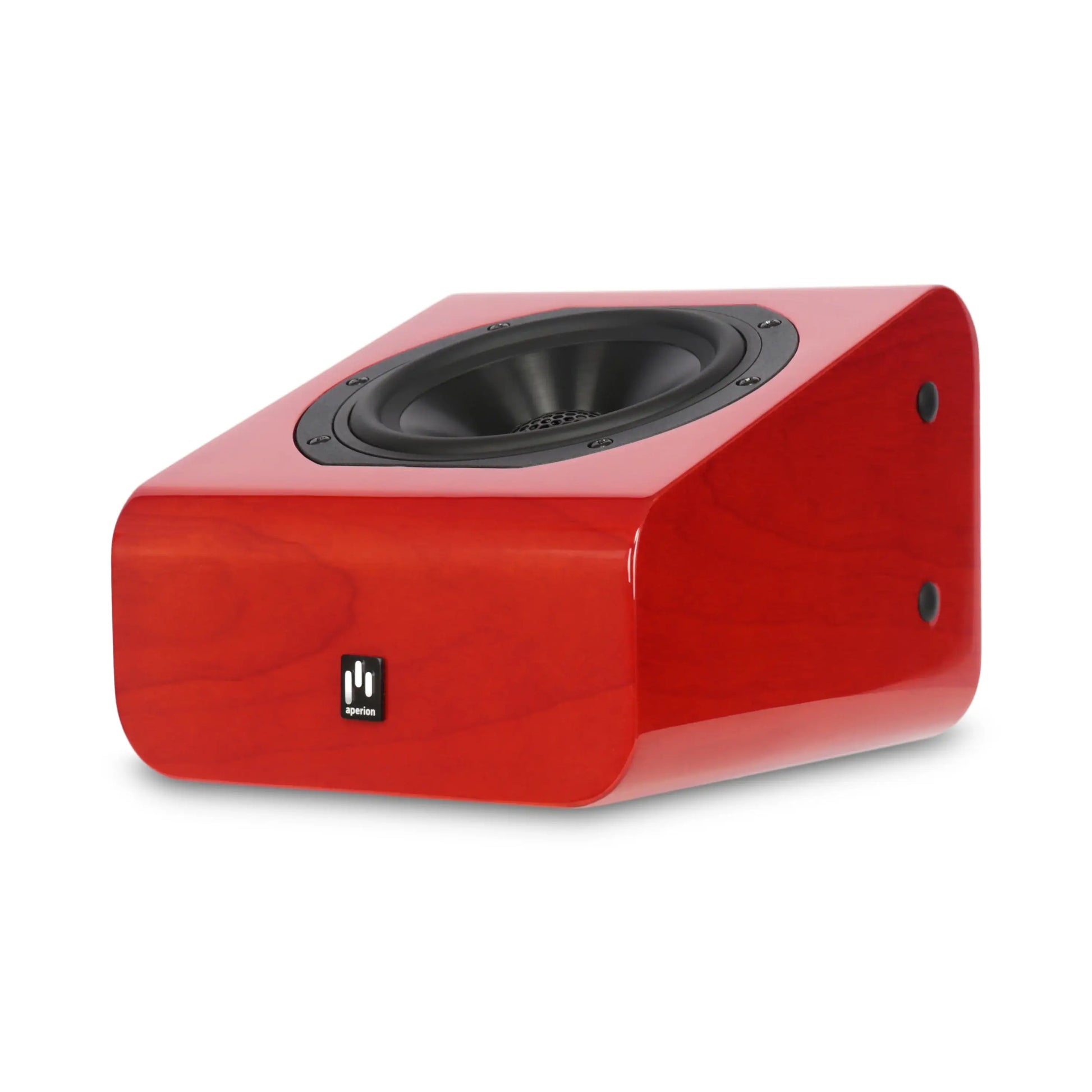 Aperion-A5-Atmos-5.25"-Immersive-Reflective/Height-Module-Speaker-Gloss-Cherry-Side-Front-Grille-Off-aperionaudio
