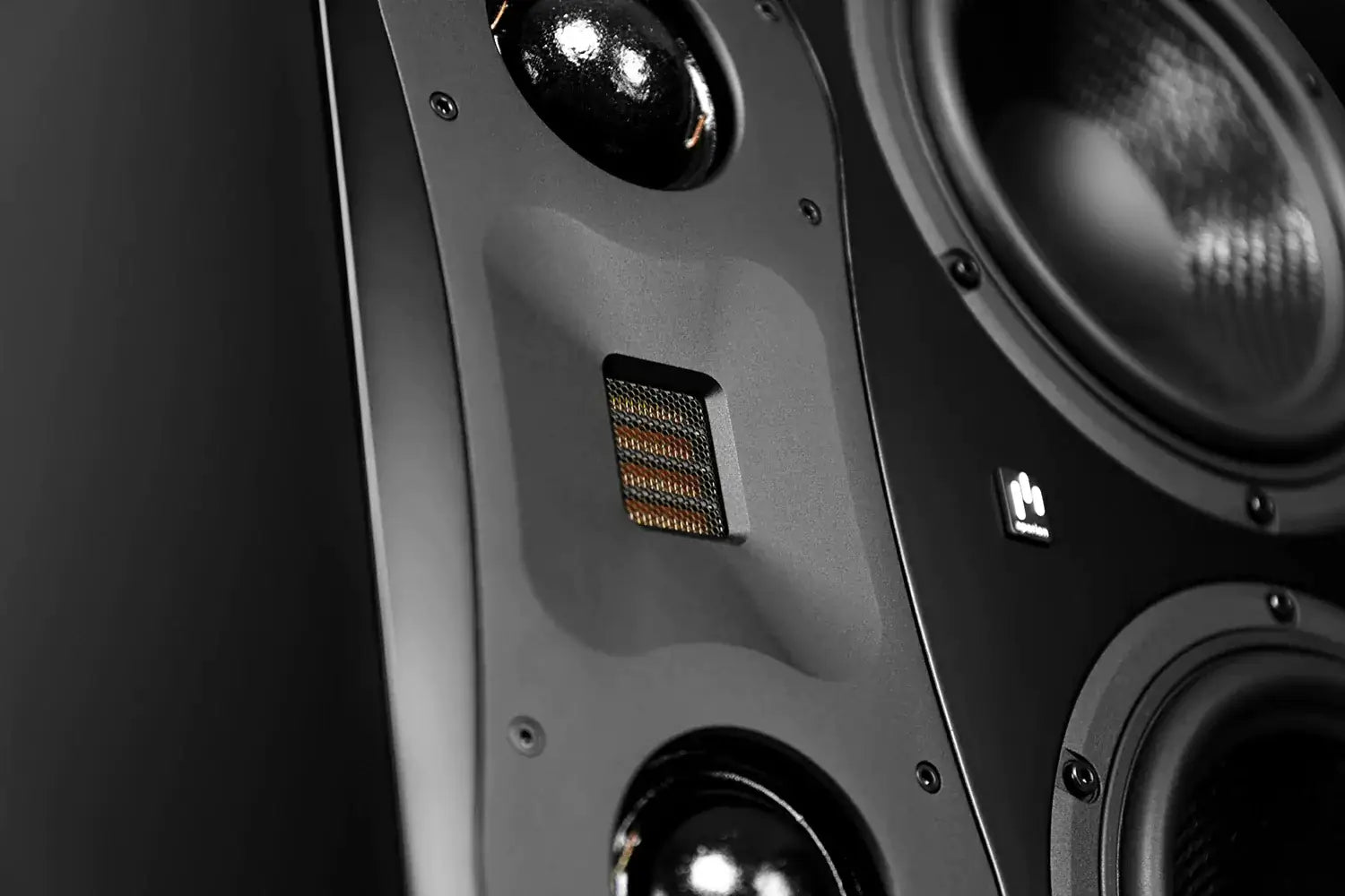 Aperion-Theatrus-T80-3-Way-Dual-8"-Studio-Cinema-Monitor-Speaker-Front-Aluminum-Plate-aperionaudio