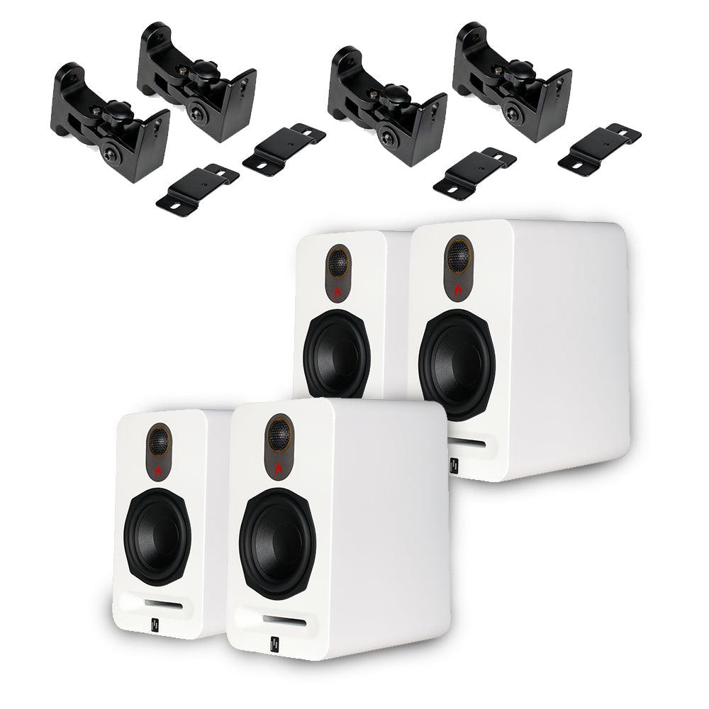 Novus Bookshelf 4.0 Height Expansion Quadraphonic Bundle - Aperion Audio