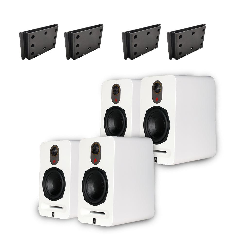 Novus Bookshelf 4.0 Height Expansion Quadraphonic Bundle - Aperion Audio