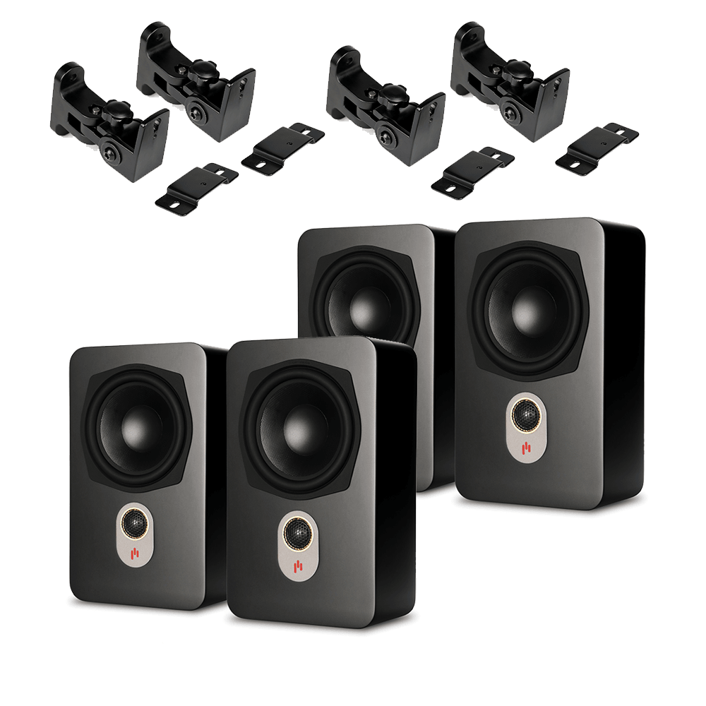Novus Slim Satellite 4.0 Height Expansion Quadraphonic Bundle - Aperion Audio