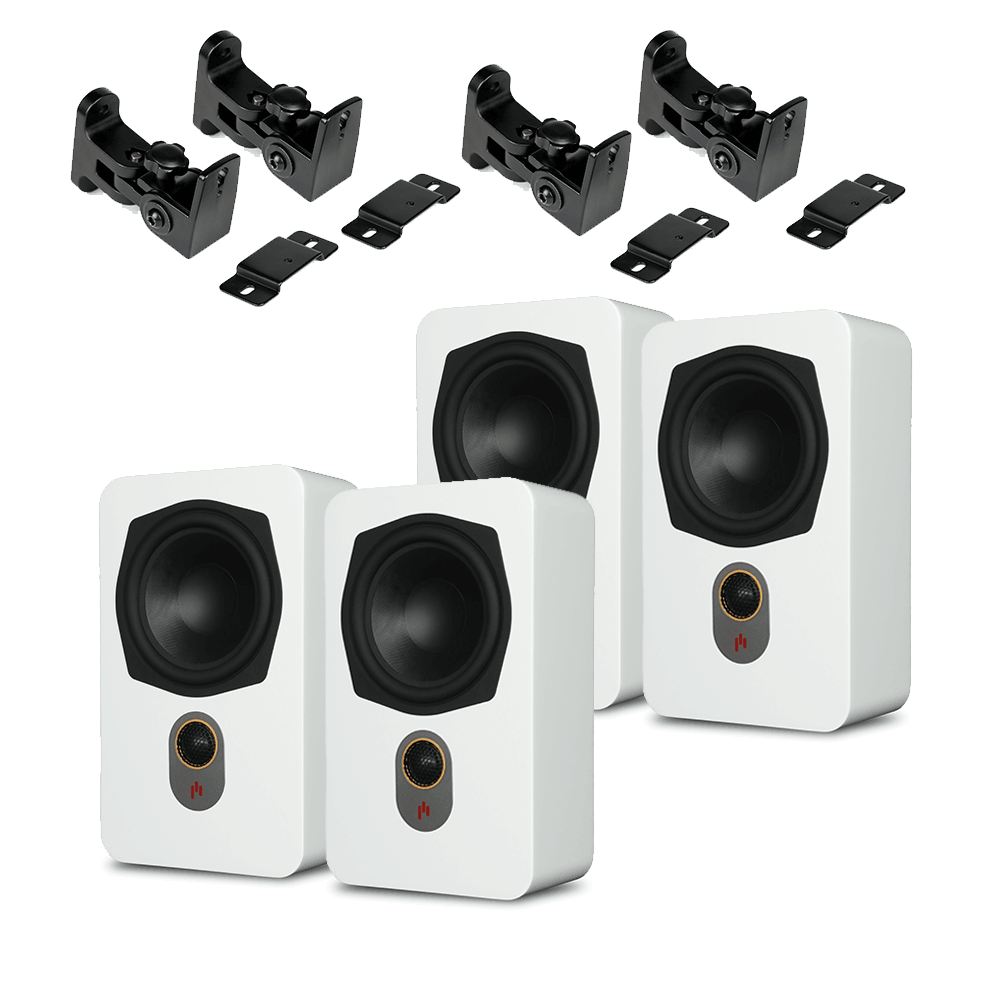 Novus Slim Satellite 4.0 Height Expansion Quadraphonic Bundle - Aperion Audio