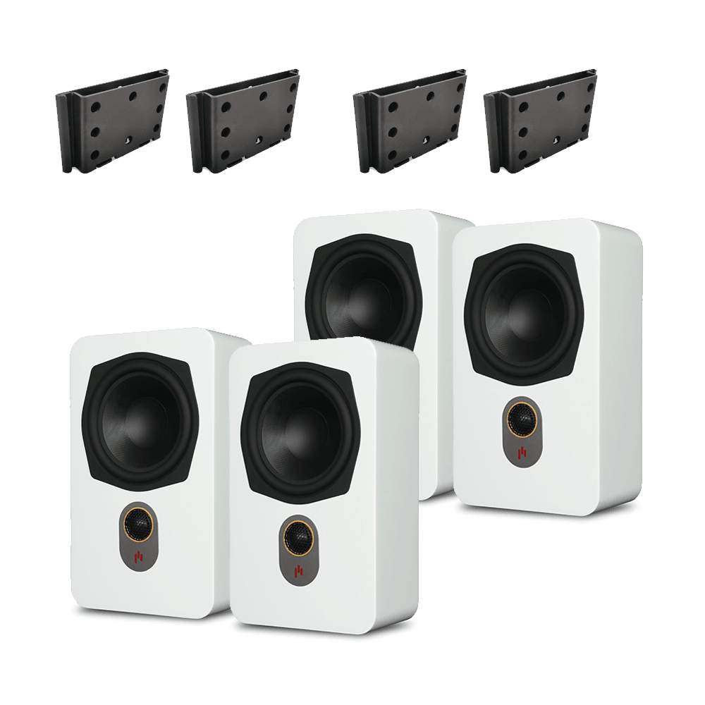 Novus Slim Satellite 4.0 Height Expansion Quadraphonic Bundle - Aperion Audio