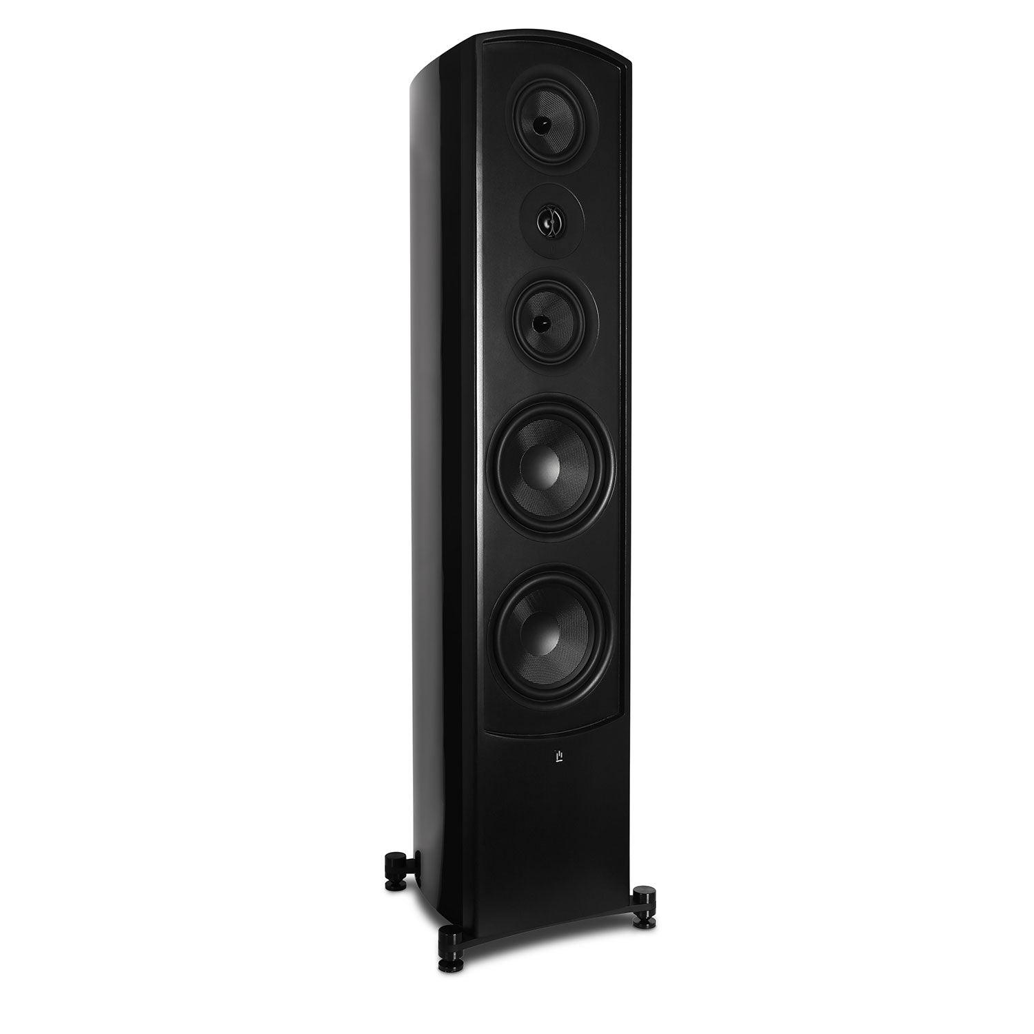 aperion-Verus-V8T-3Way-Dual-8"-Tower-Floorstanding-Speaker-GlossBlack-Side-Front-aperionaudio