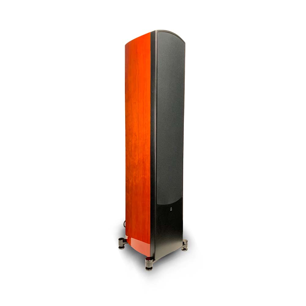 aperion-Verus-V6T-3Way-Dual-6.5"-Tower-Floorstanding-Speaker-GlossCherry-Side-Front-aperionaudio