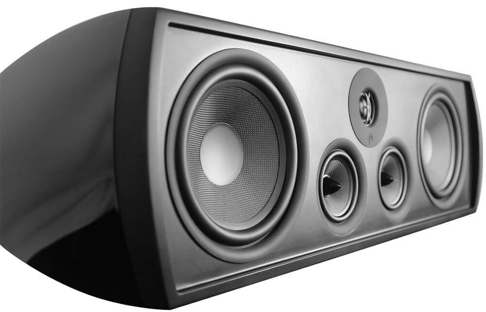 aperion-Verus-V8C-3Way-Dual-8"-Center-Speaker-GlossBlack-Side-Front-aperionaudio
