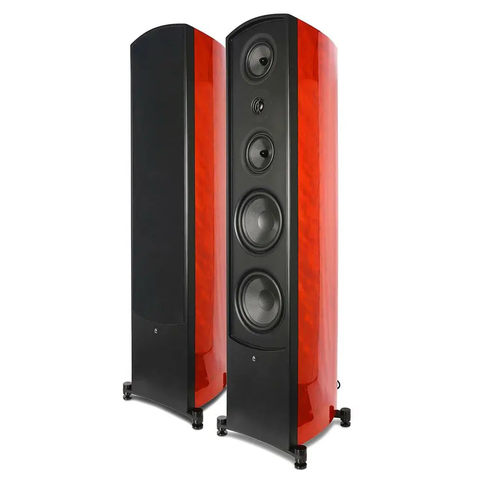 aperion-Verus-V8T-3Way-Dual-8"-Tower-Floorstanding-Speaker-GlossCherry-Pair-One-Grille-Off-aperionaudio